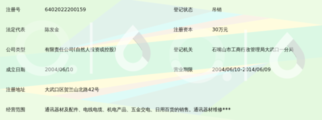 石嘴山市冠捷通讯器材